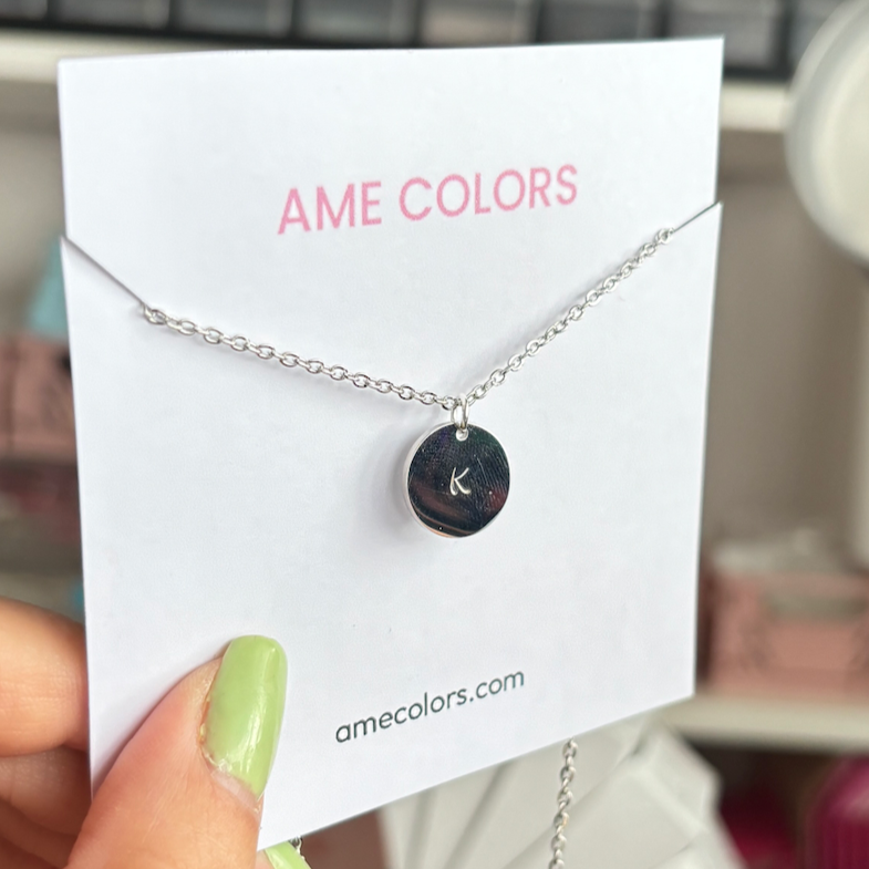 Collar Placa Plata 12mm