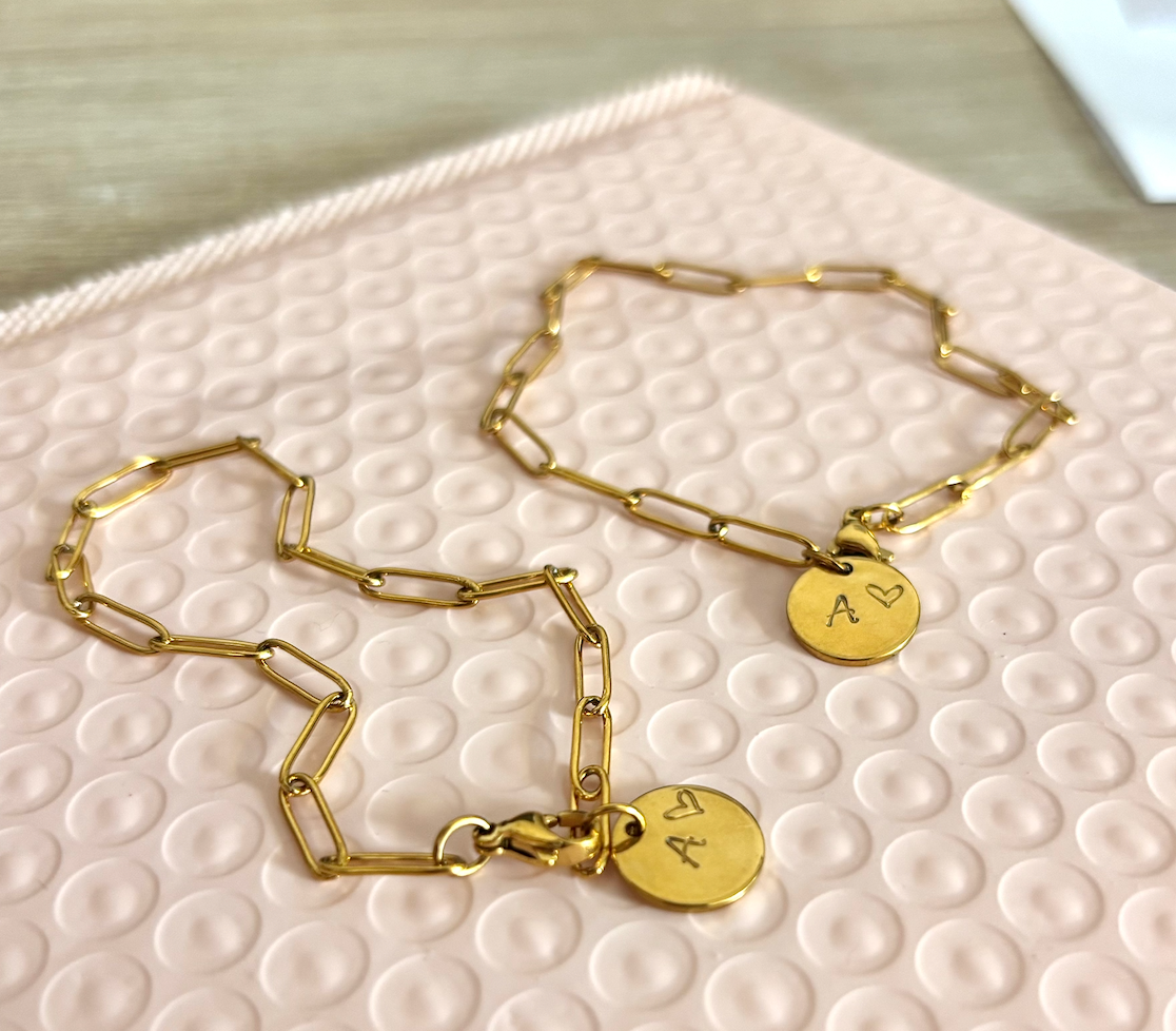 Set Pulseras Link Placas