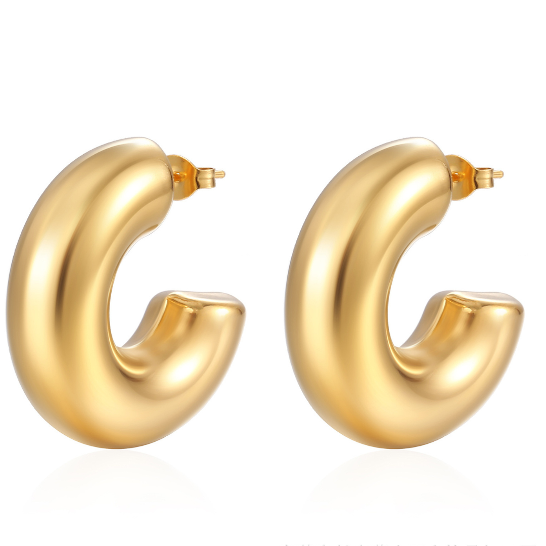 Arracadas chunky hoops