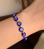 Pulsera elástica de ojo turco con separaciones