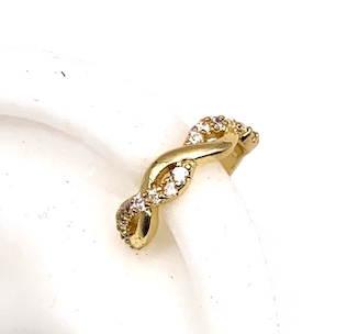 Ear cuff clip trenzado
