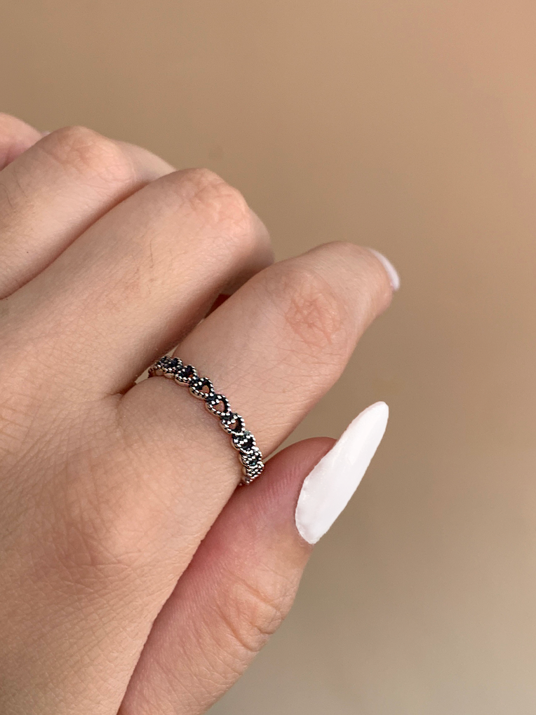 Anillo Plata Mini Hearts