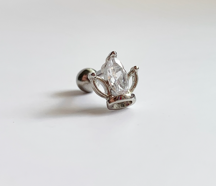 Piercing Crown Silver Acero
