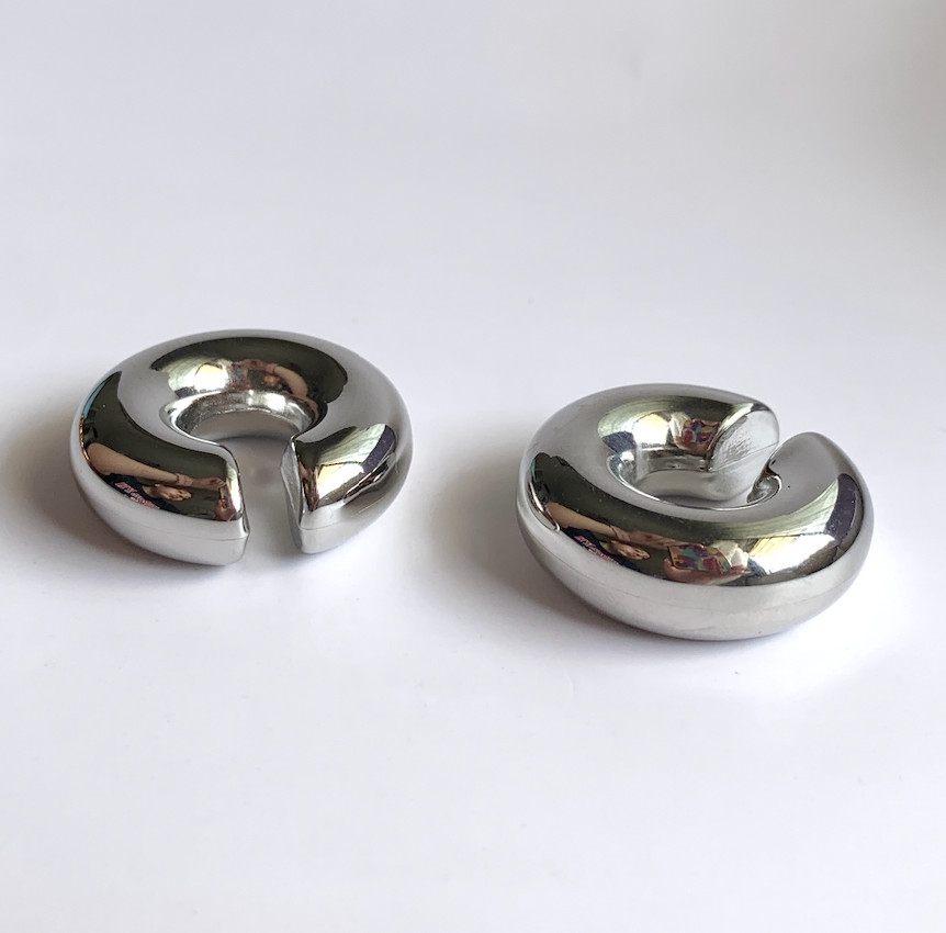 Ear Cuff Silver Chunky