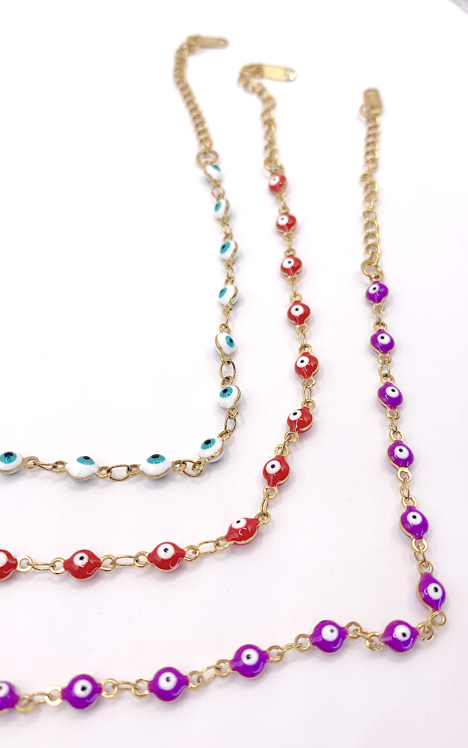 Pulseras Ojos Turcos Acero