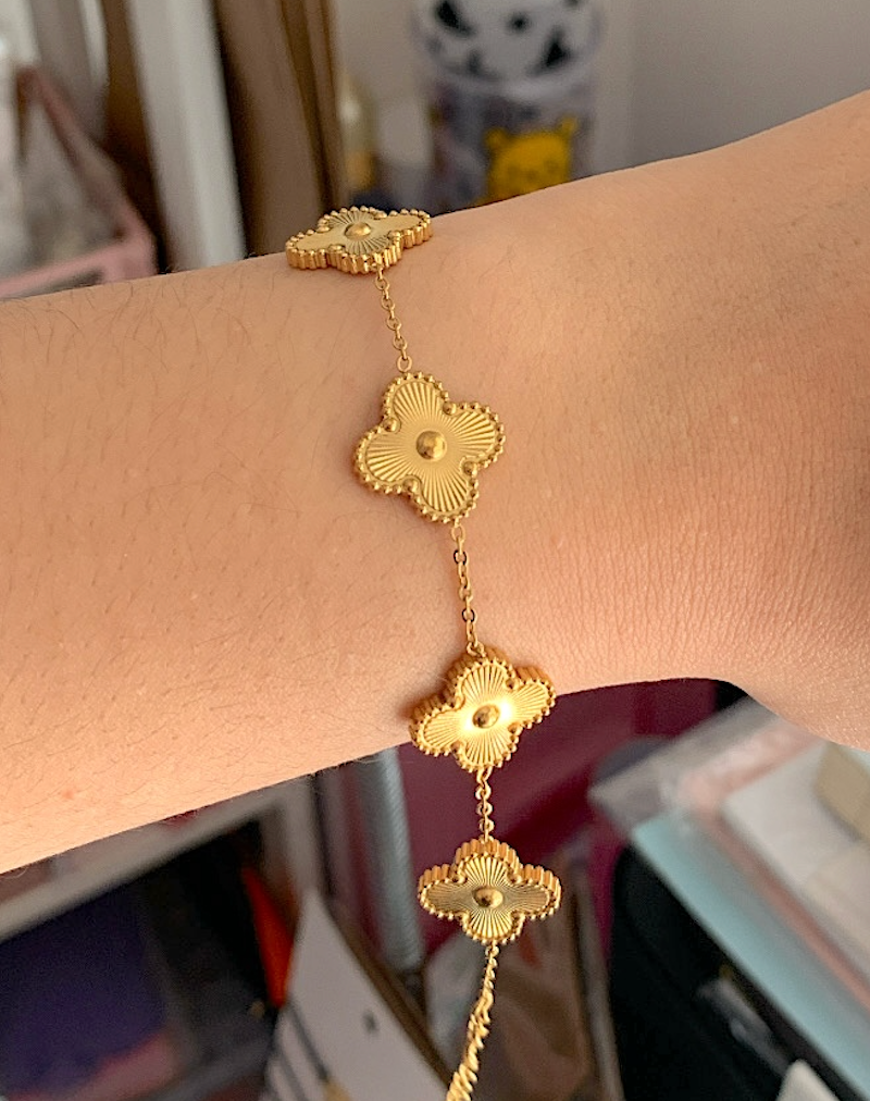 Brazalete 18K Trébol