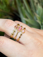 Anillo Disk Rosa