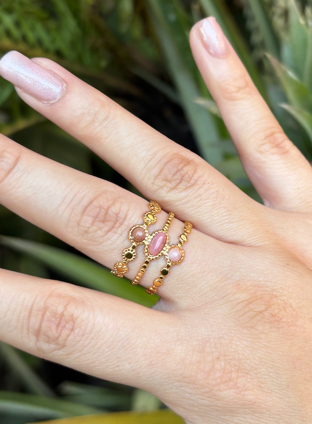 Anillo Disk Rosa