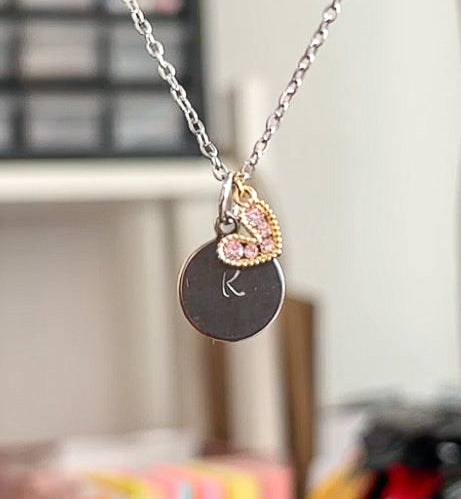 Collar Placa Silver con Dije