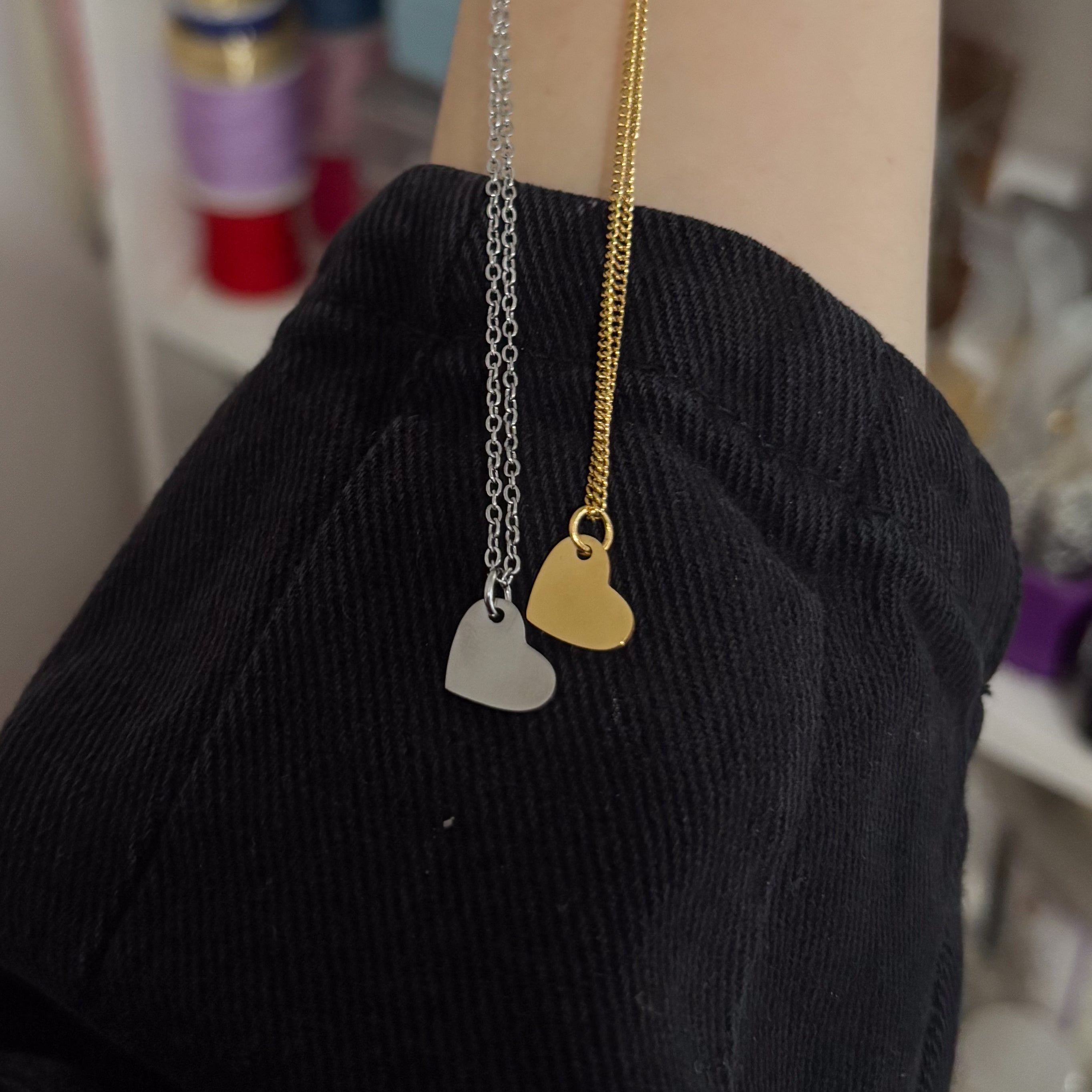 Collar Placa Mini Corazón