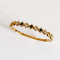 Pulsera Acero Esmeralda & Cristal