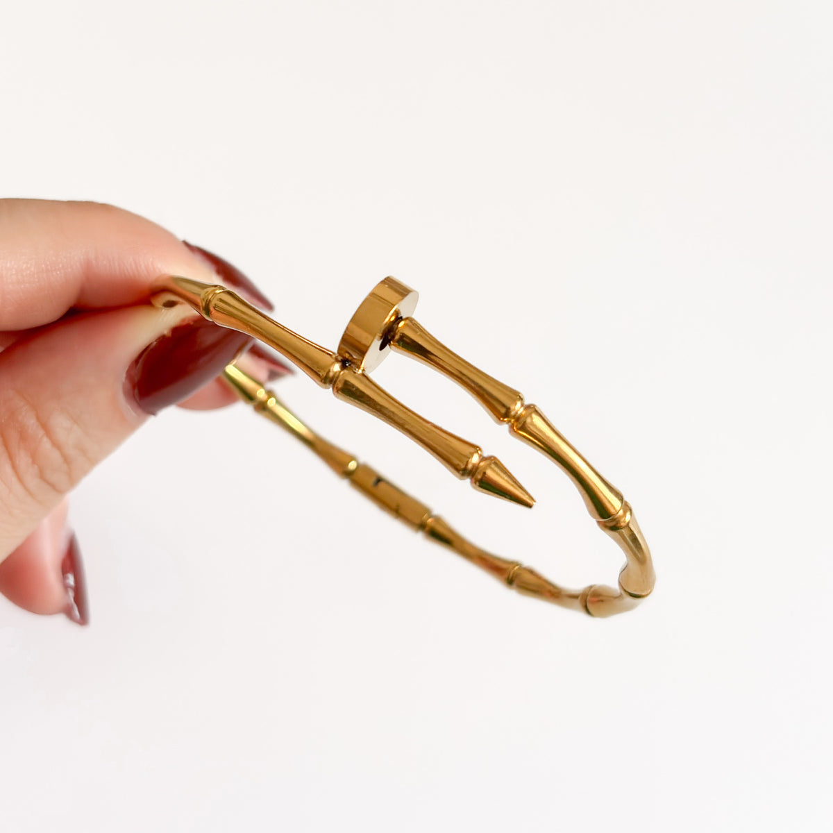 Brazalete Tubo de Bambú Titanio