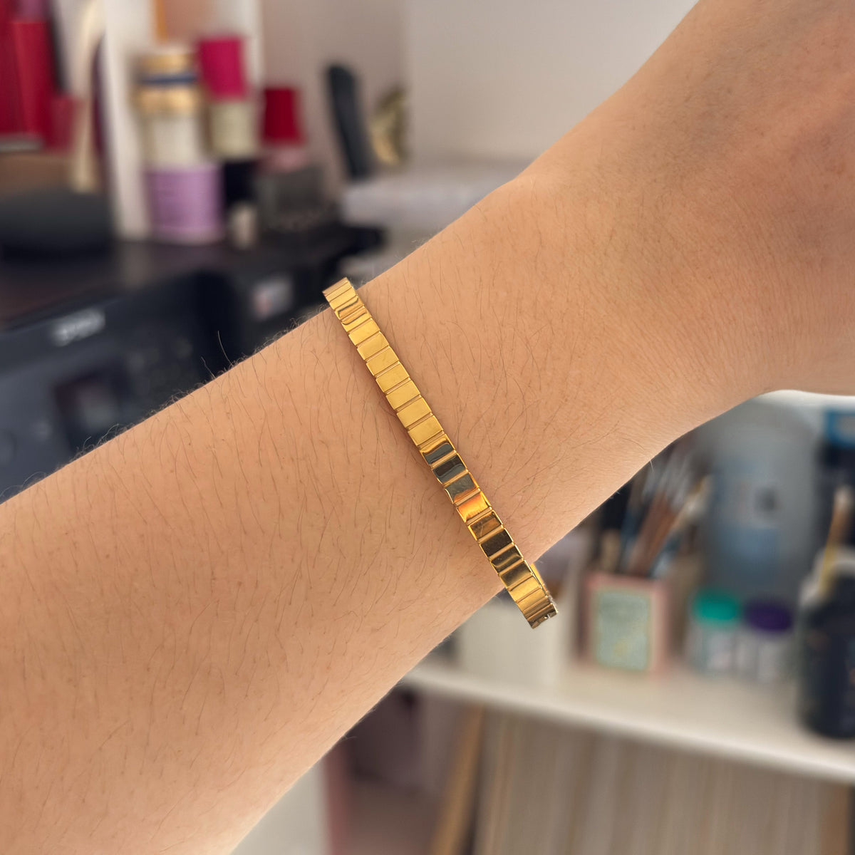 Pulsera Acero Bloques Geo