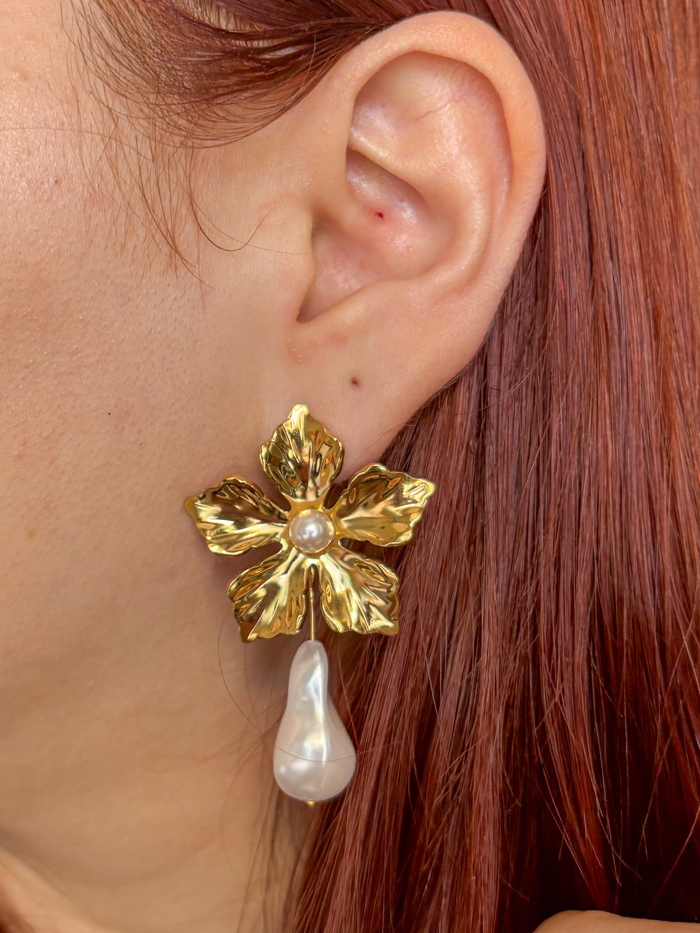 Aretes Flor Barroca
