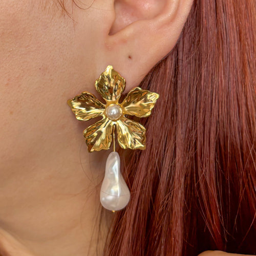 Aretes Flor Barroca