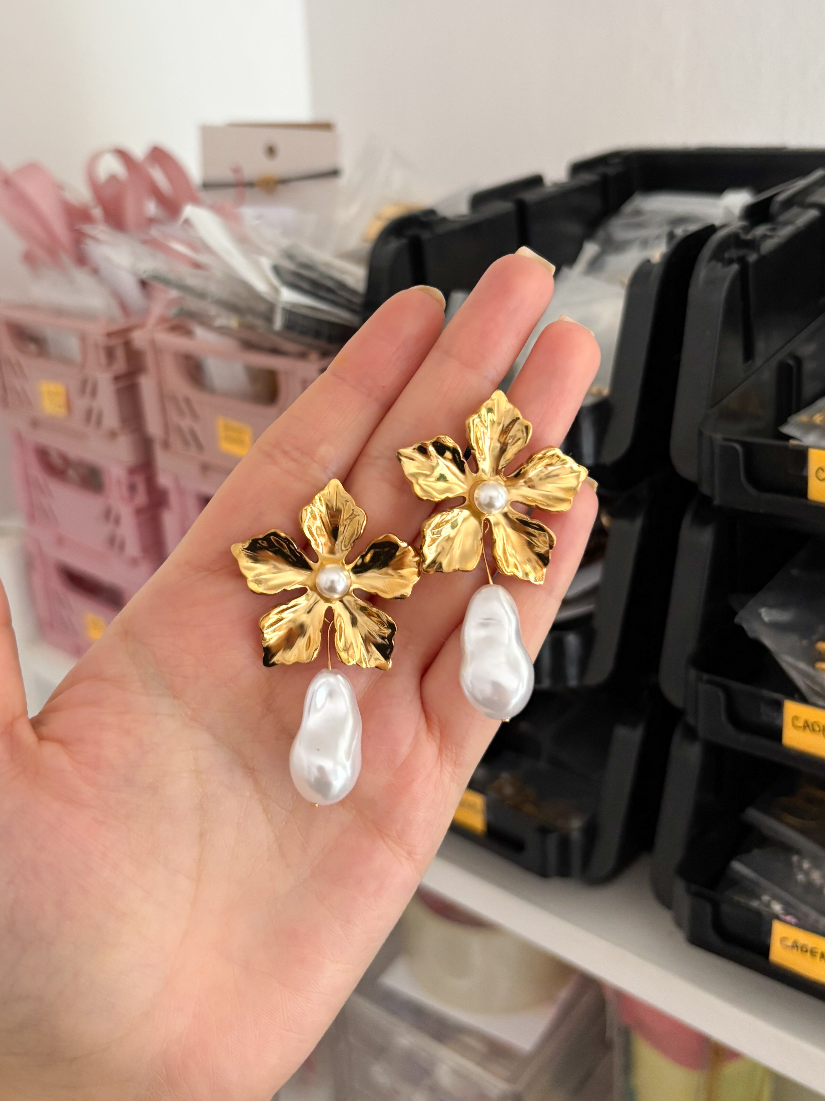 Aretes Flor Barroca