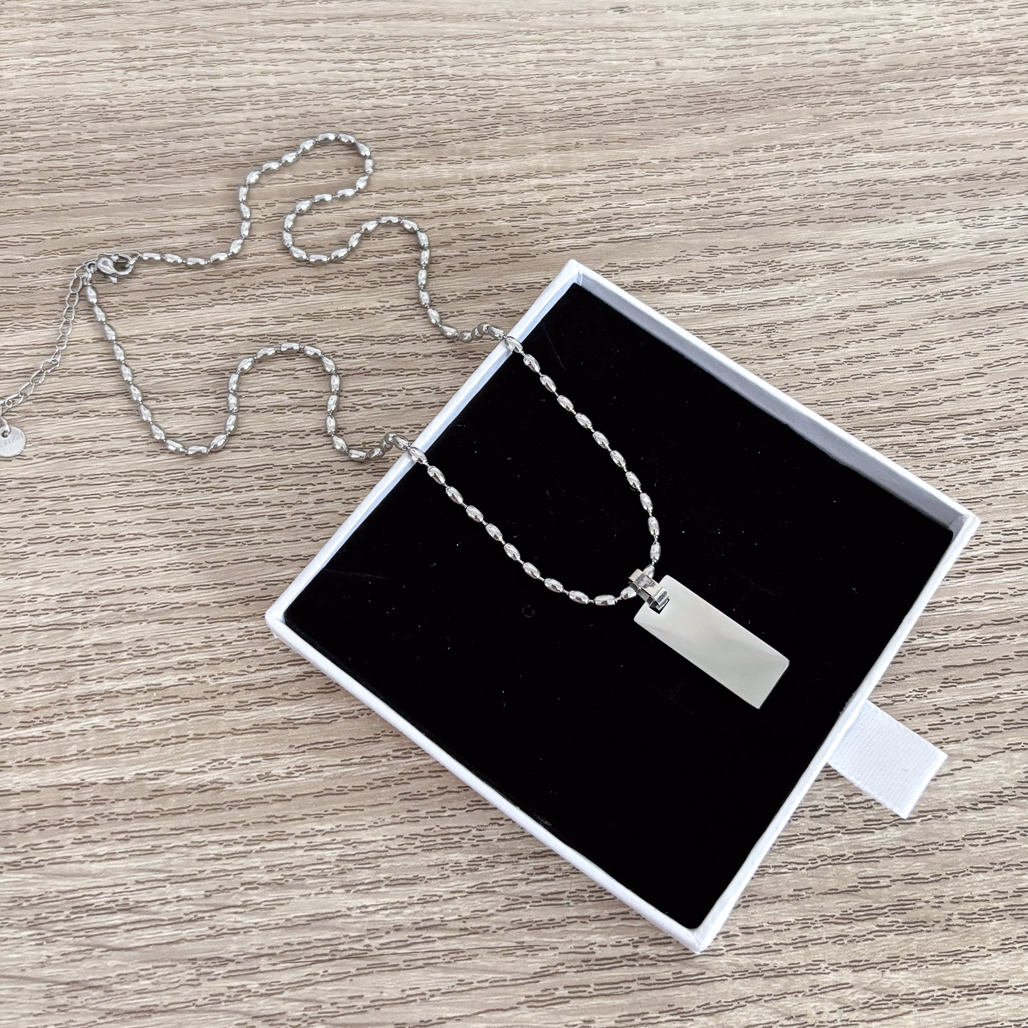 Cadena Trigo con Placa 25mm