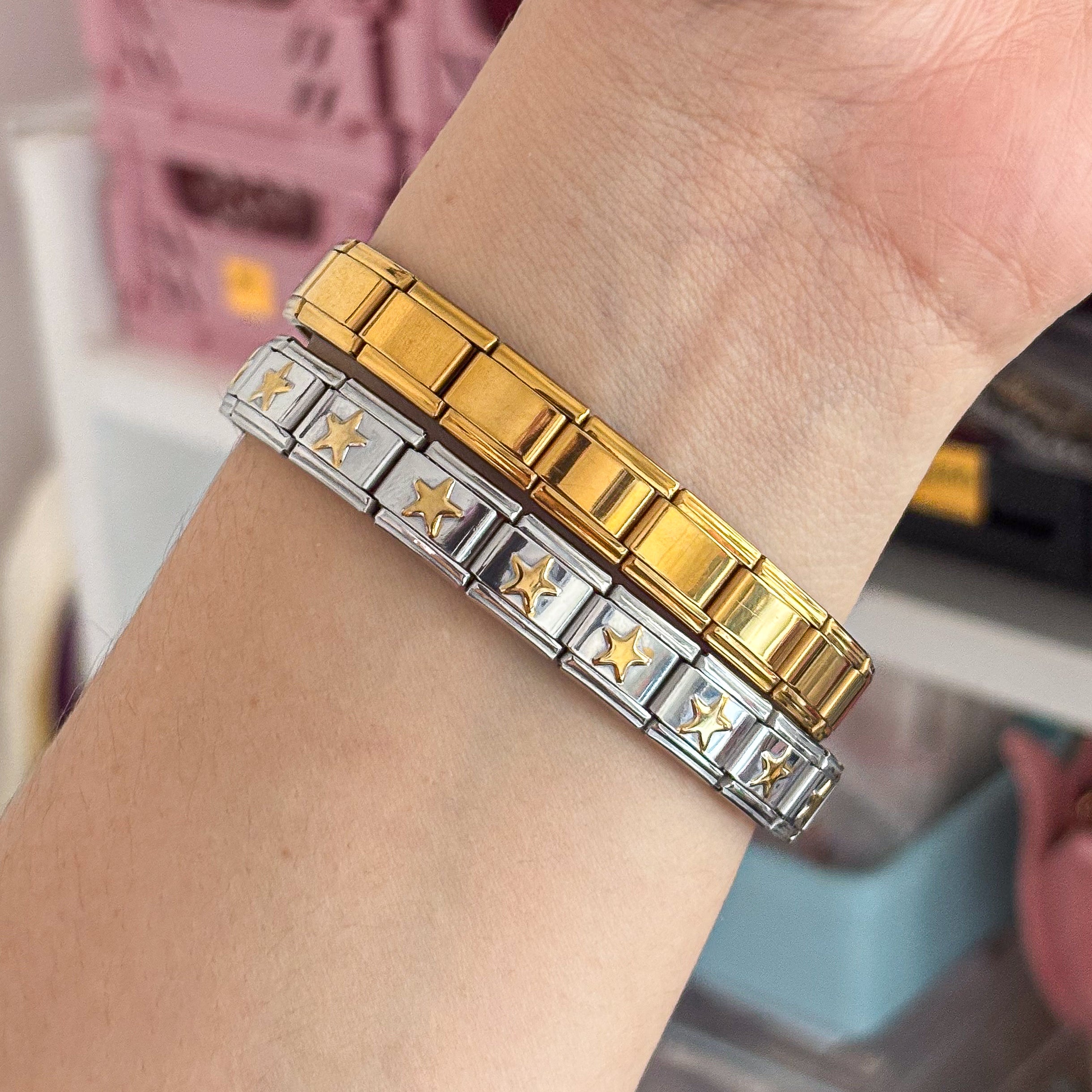 Duo Pulsera Italiana Dorado