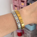 Duo Pulsera Italiana Dorado