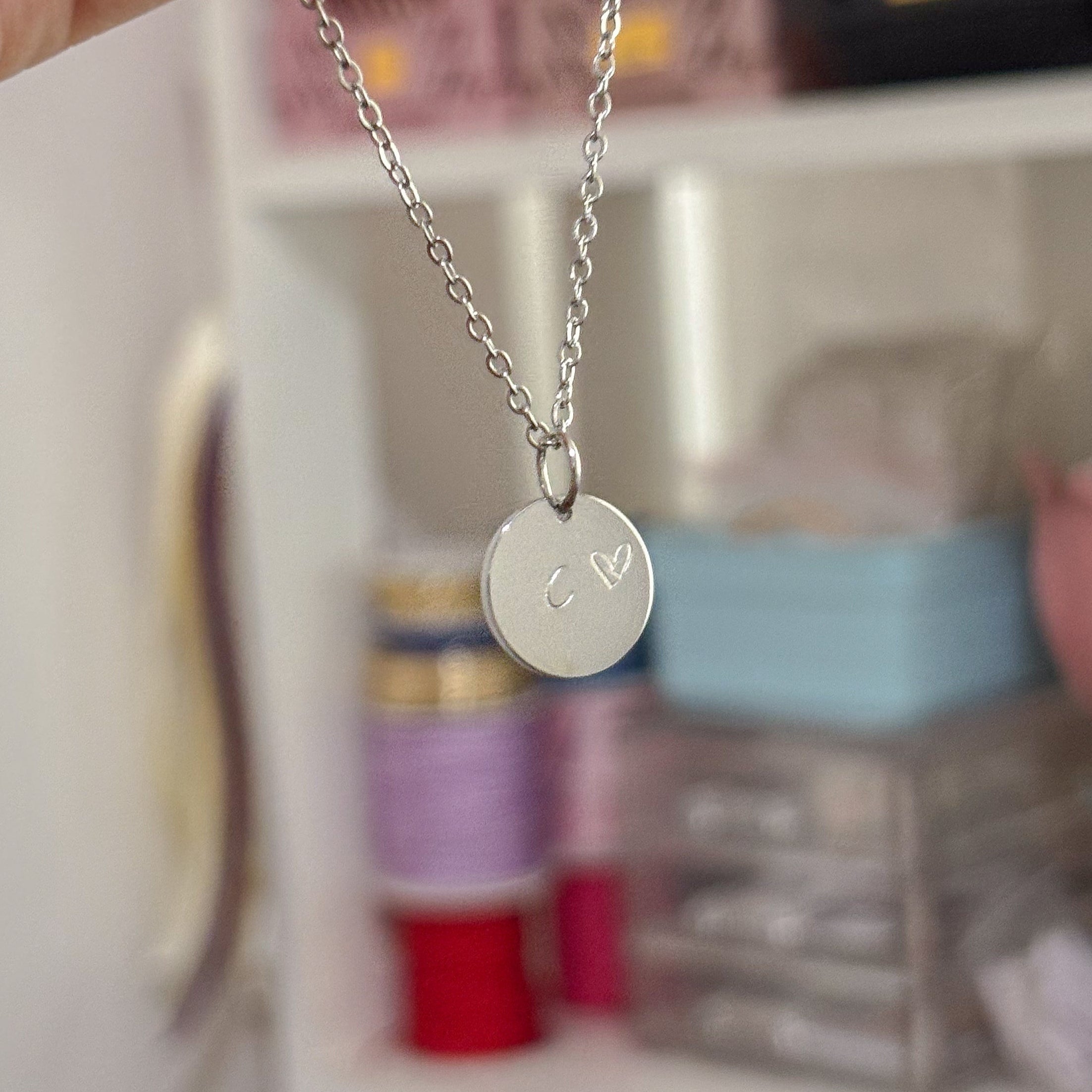 Collar Placa Plata 12mm