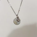 Collar Placa Plata 12 mm
