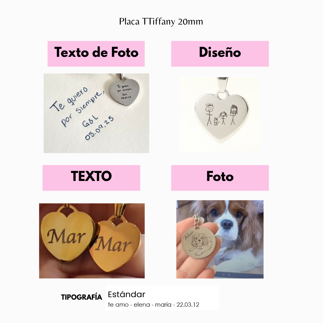 Collar Tiffany Placa Personalizada