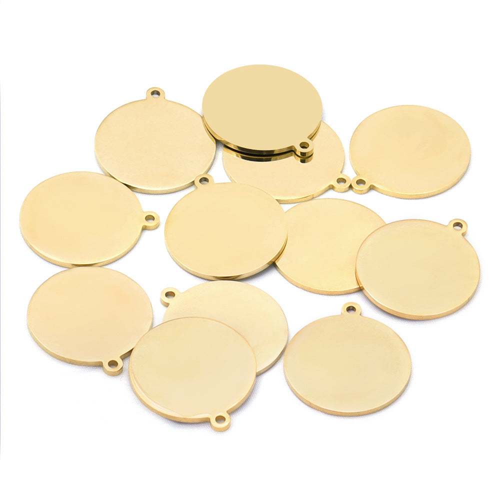 Collar Placa Inicial Dorada